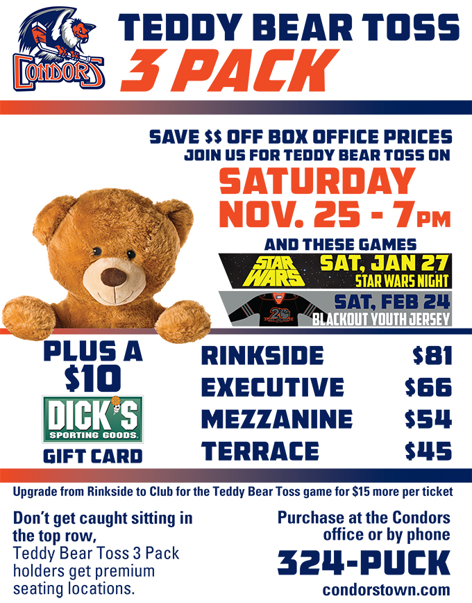 teddy bear toss 2018 tickets