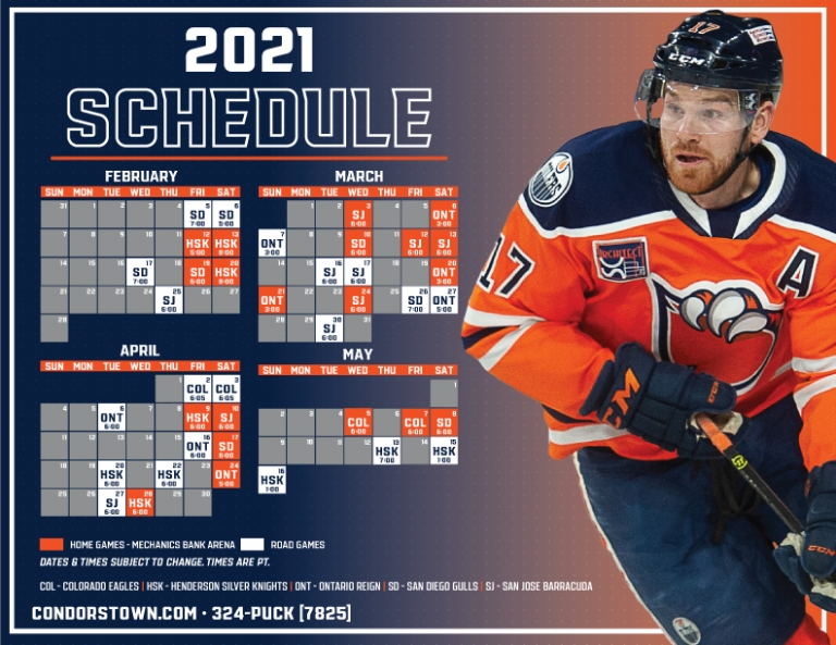 Condors Schedule Update